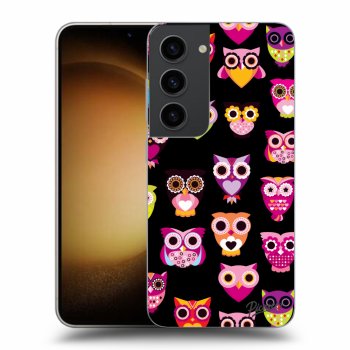 Picasee husă neagră din silicon pentru Samsung Galaxy S23 5G - Owls