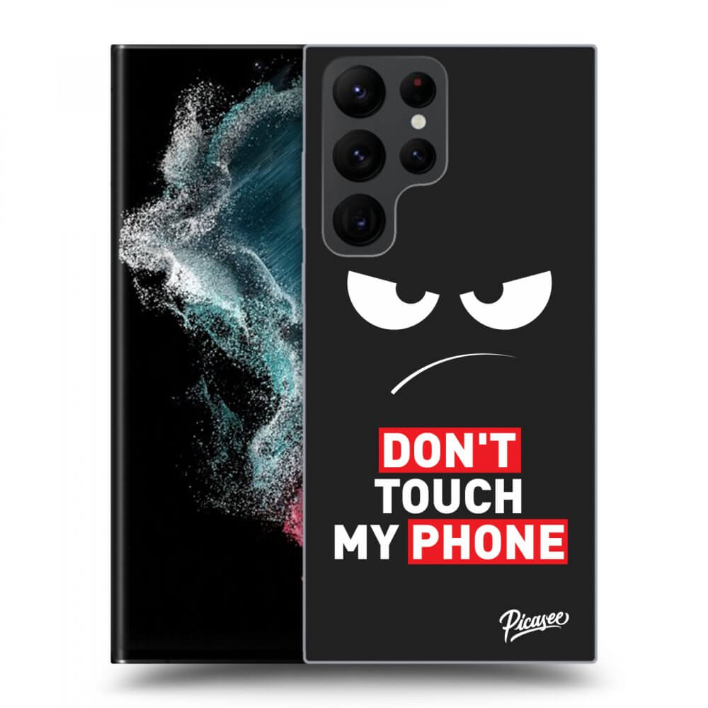 Picasee husă neagră din silicon pentru Samsung Galaxy S23 Ultra 5G - Angry Eyes - Transparent