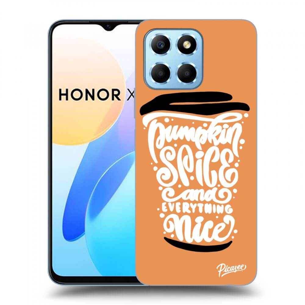 Picasee husă neagră din silicon pentru Honor X8 5G - Pumpkin coffee