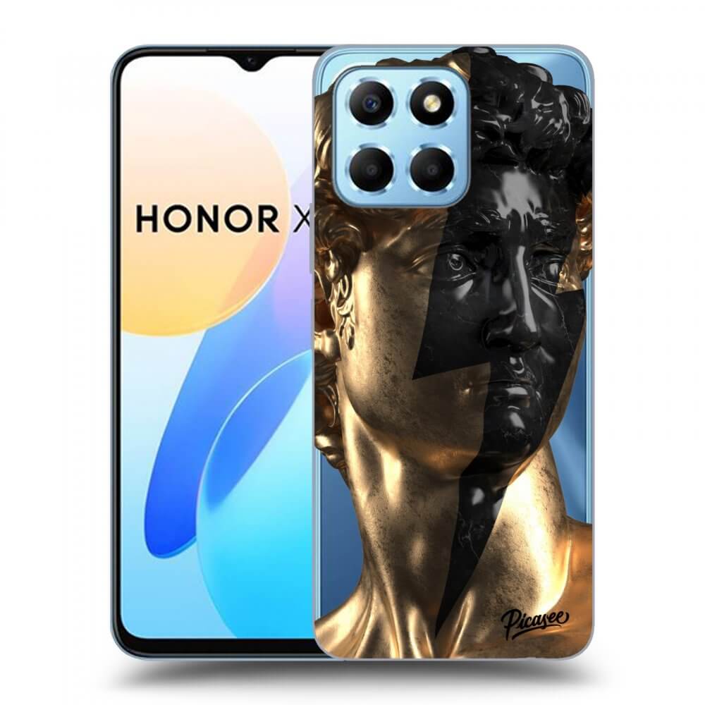 Picasee husă transparentă din silicon pentru Honor X8 5G - Wildfire - Gold