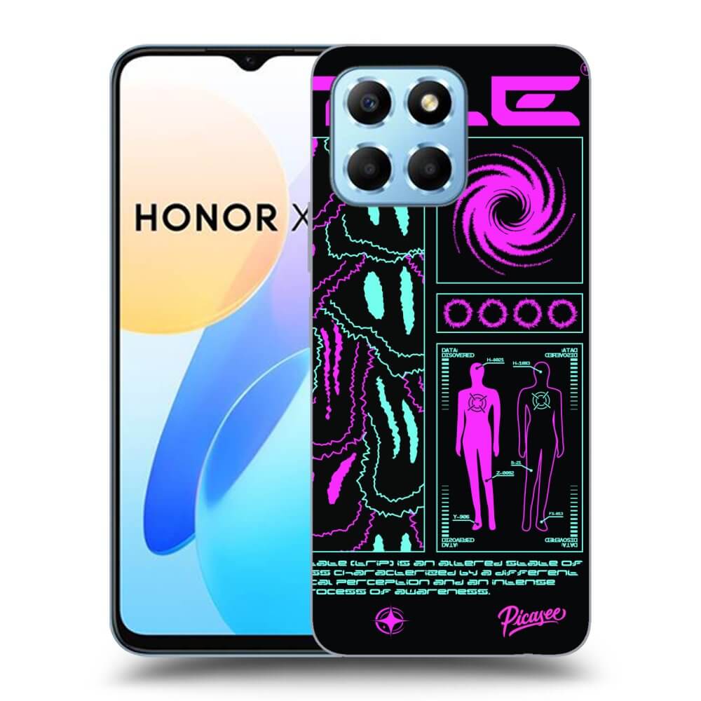 Picasee husă neagră din silicon pentru Honor X8 5G - HYPE SMILE