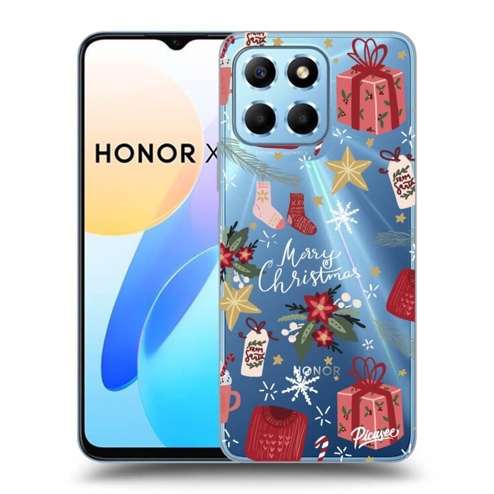Picasee husă transparentă din silicon pentru Honor X8 5G - Christmas