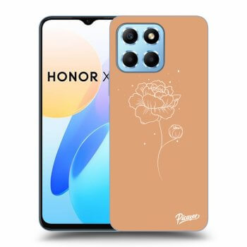 Picasee husă transparentă din silicon pentru Honor X8 5G - Peonies