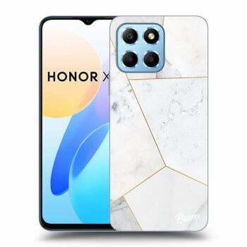 Picasee husă neagră din silicon pentru Honor X8 5G - White tile