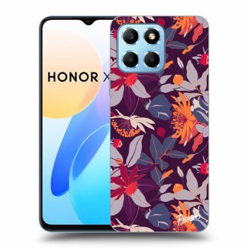 Husă pentru Honor X8 5G - Purple Leaf