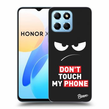 Picasee husă neagră din silicon pentru Honor X8 5G - Angry Eyes - Transparent