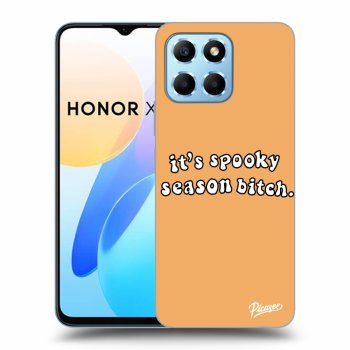 Picasee husă neagră din silicon pentru Honor X8 5G - Spooky season