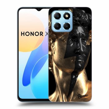 Picasee husă neagră din silicon pentru Honor X8 5G - Wildfire - Gold