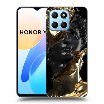 Picasee husă neagră din silicon pentru Honor X8 5G - Gold - Black