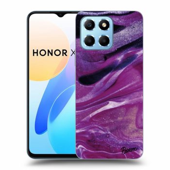 Husă pentru Honor X8 5G - Purple glitter