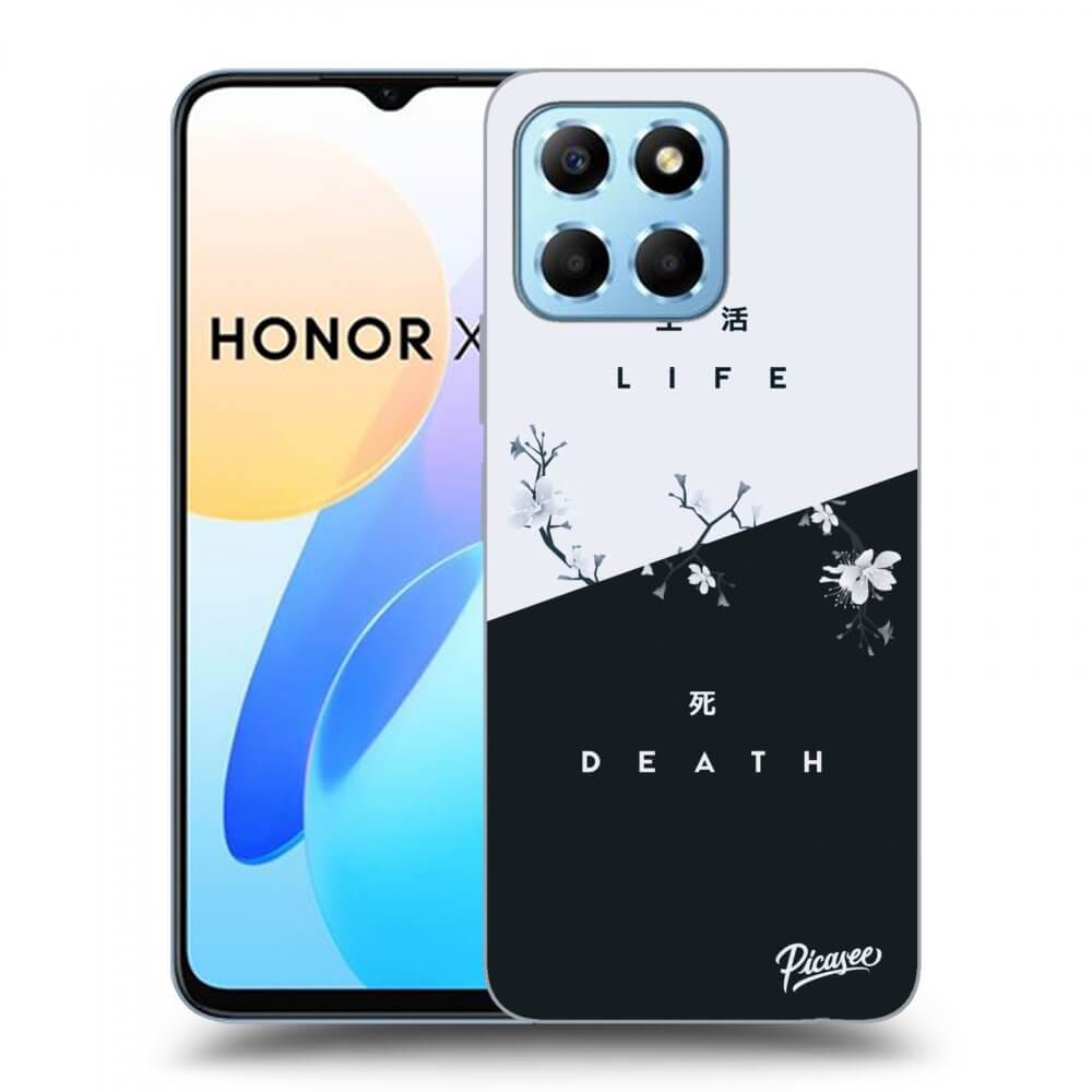 Picasee husă neagră din silicon pentru Honor X8 5G - Life - Death