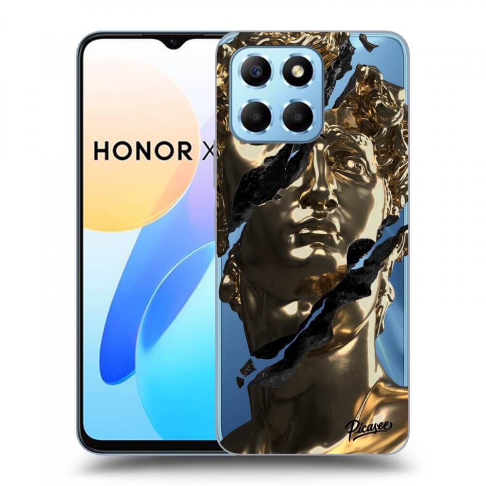 Picasee husă transparentă din silicon pentru Honor X6 - Golder