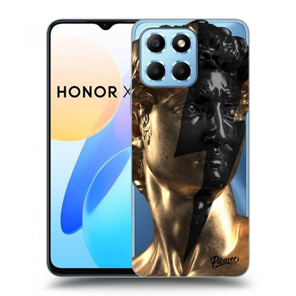 Picasee husă transparentă din silicon pentru Honor X6 - Wildfire - Gold