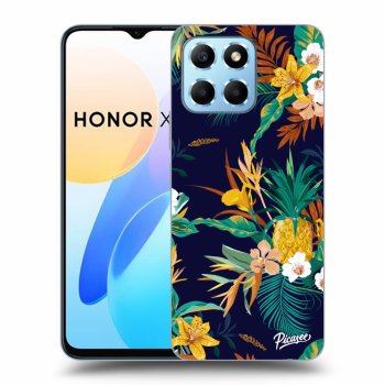 Picasee husă neagră din silicon pentru Honor X6 - Pineapple Color