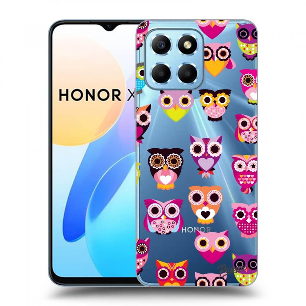 Picasee husă transparentă din silicon pentru Honor X6 - Owls