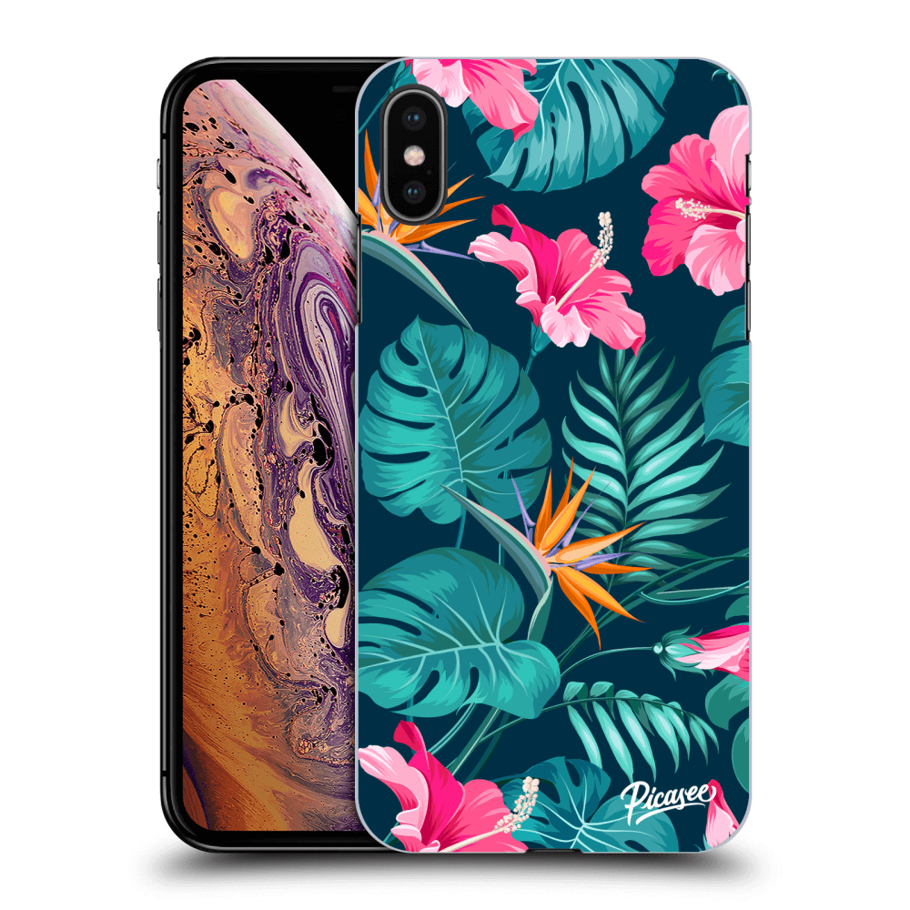Picasee ULTIMATE CASE pentru Apple iPhone XS Max - Pink Monstera