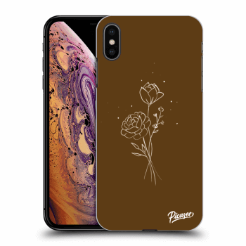 Husă pentru Apple iPhone XS Max - Brown flowers