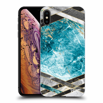 Husă pentru Apple iPhone XS Max - Blue geometry