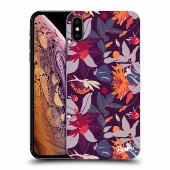 Husă pentru Apple iPhone XS Max - Purple Leaf