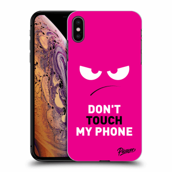 Picasee husă transparentă din silicon pentru Apple iPhone XS Max - Angry Eyes - Pink