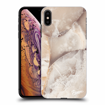 Picasee husă transparentă din silicon pentru Apple iPhone XS Max - Cream marble