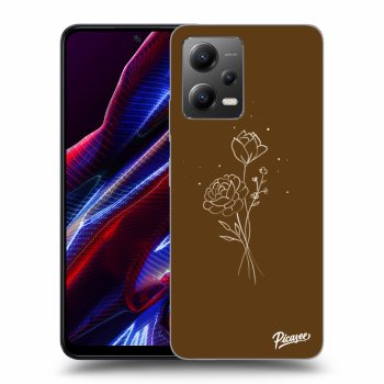 Husă pentru Xiaomi Poco X5 - Brown flowers