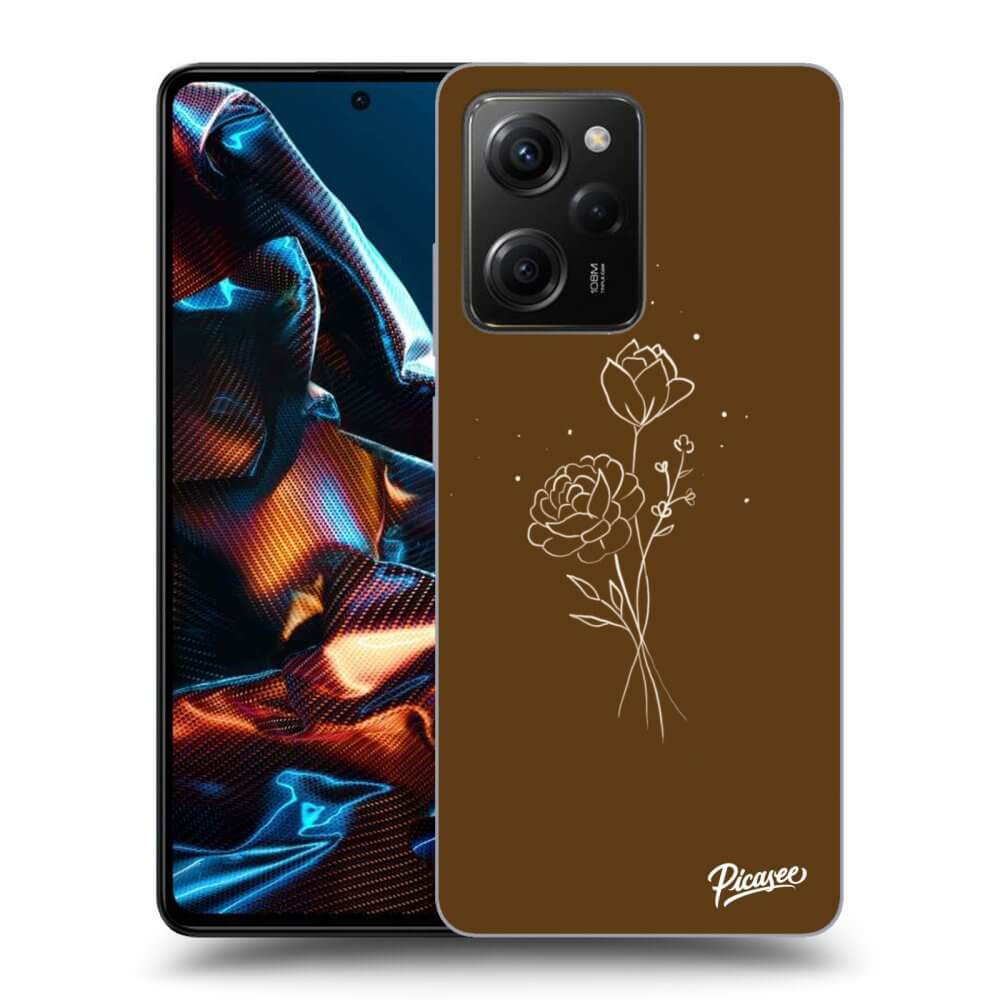 Picasee ULTIMATE CASE pentru Xiaomi Poco X5 Pro - Brown flowers