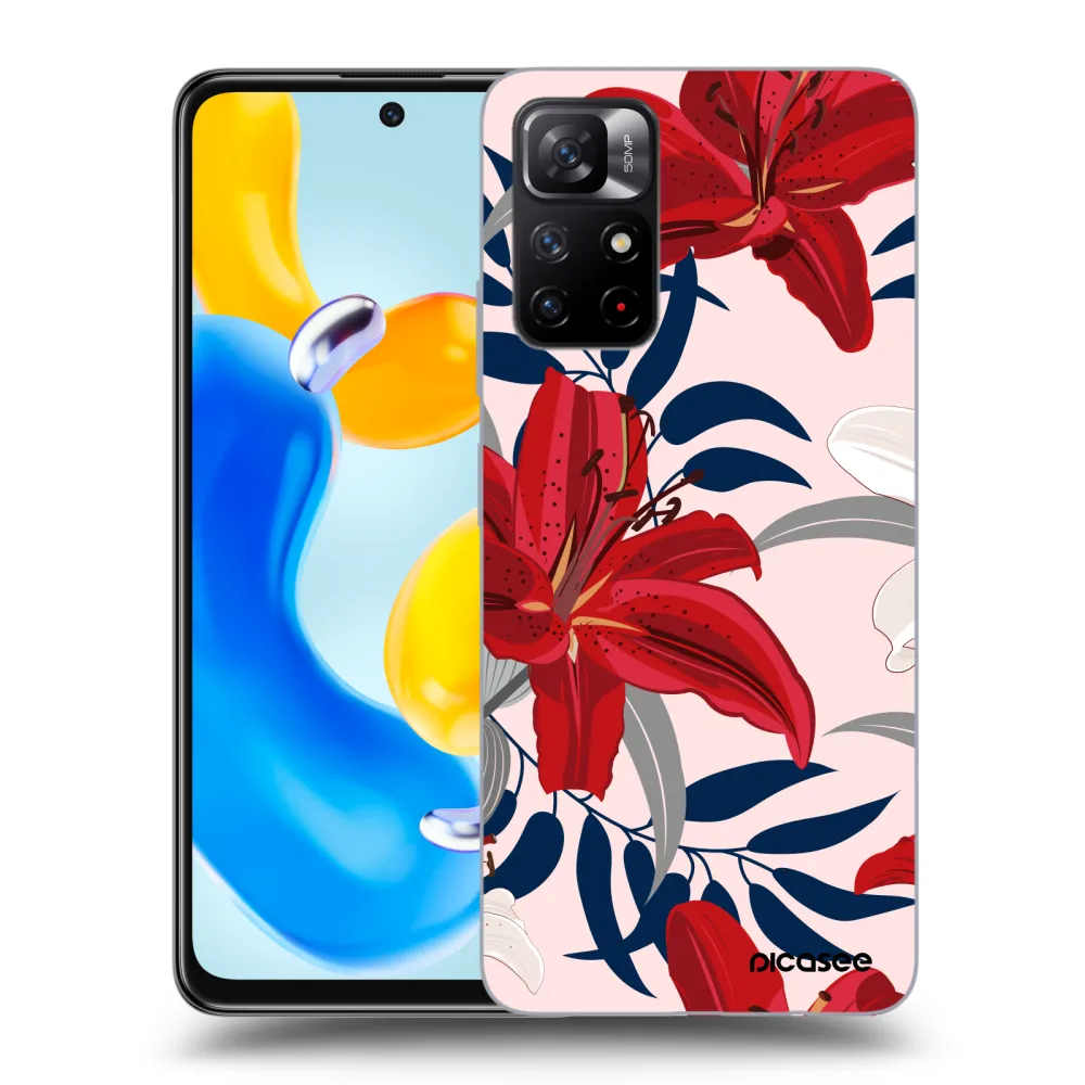 Picasee ULTIMATE CASE pentru Xiaomi Redmi Note 11S 5G - Red Lily