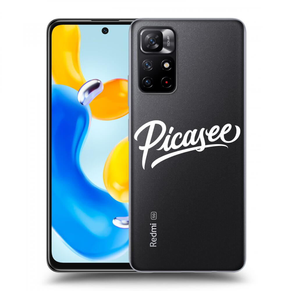 Picasee husă transparentă din silicon pentru Xiaomi Redmi Note 11S 5G - Picasee - old logo - white