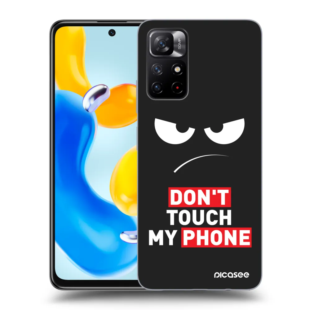 Picasee husă neagră din silicon pentru Xiaomi Redmi Note 11S 5G - Angry Eyes - Transparent