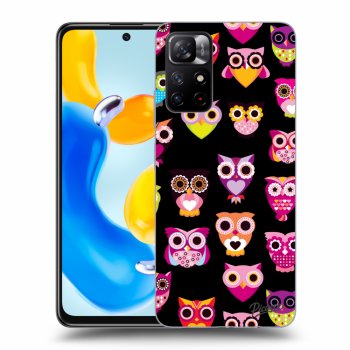 Picasee husă neagră din silicon pentru Xiaomi Redmi Note 11S 5G - Owls