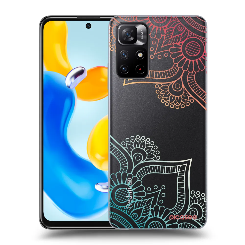 Picasee husă transparentă din silicon pentru Xiaomi Redmi Note 11S 5G - Flowers pattern