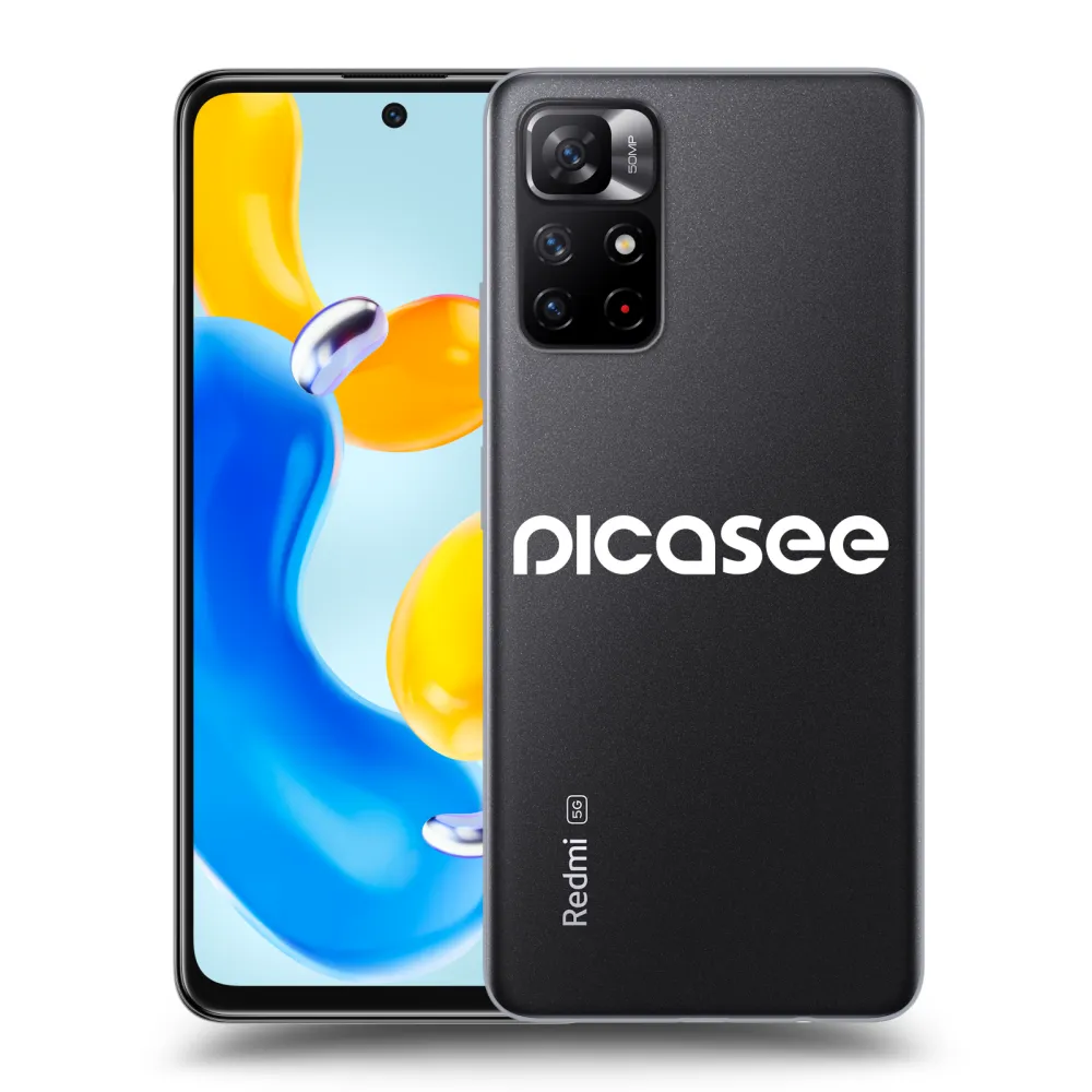 Picasee husă transparentă din silicon pentru Xiaomi Redmi Note 11S 5G - Picasee - new logo - white