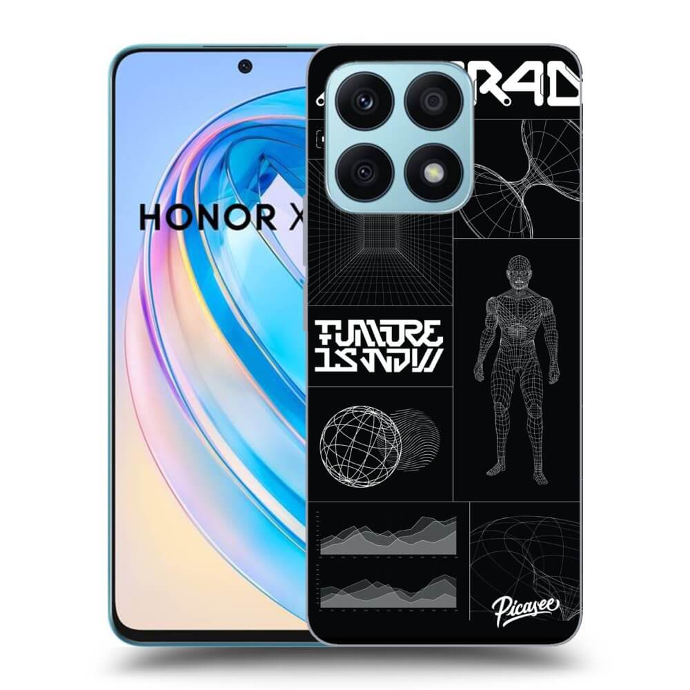 Picasee husă transparentă din silicon pentru Honor X8a - BLACK BODY