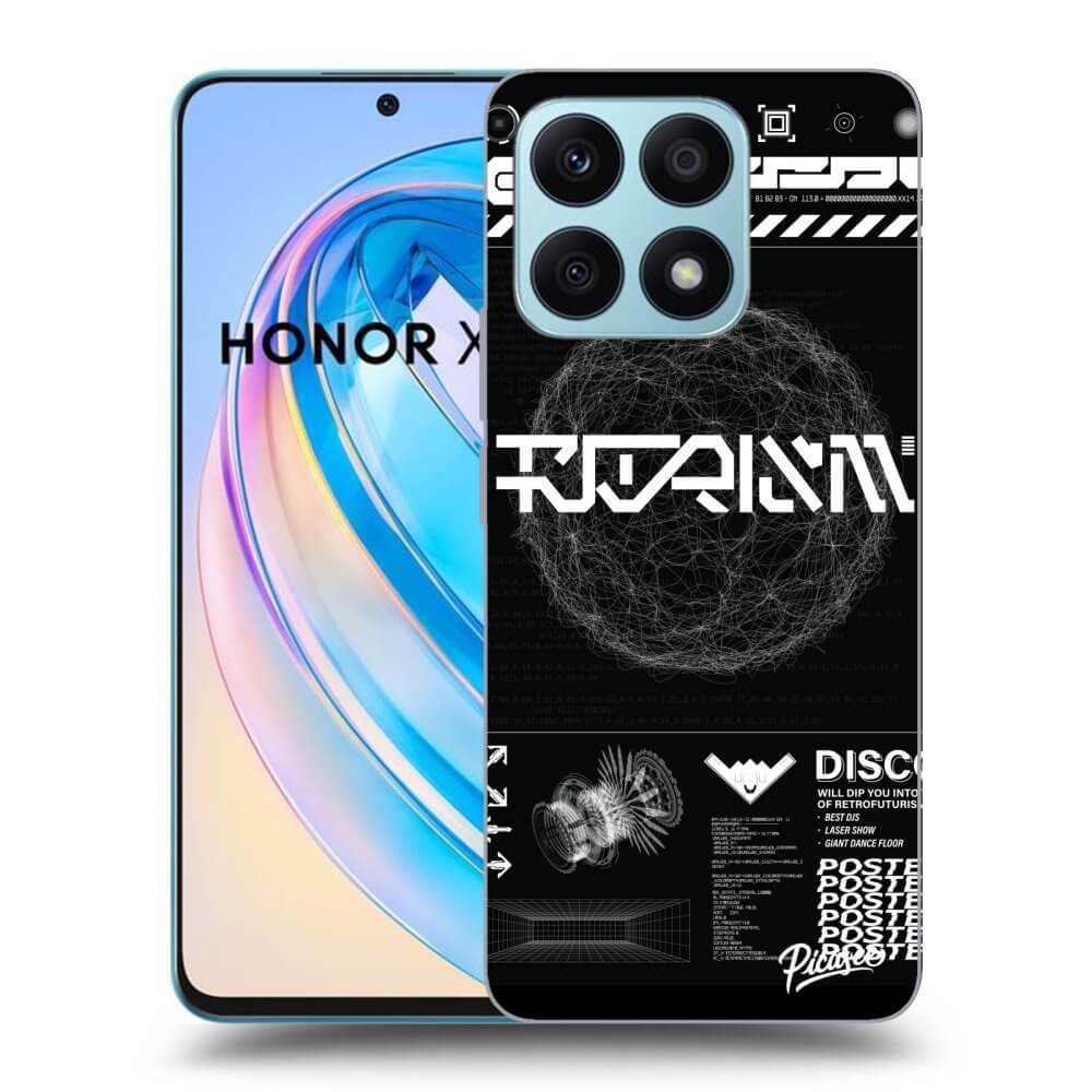 Picasee husă transparentă din silicon pentru Honor X8a - BLACK DISCO