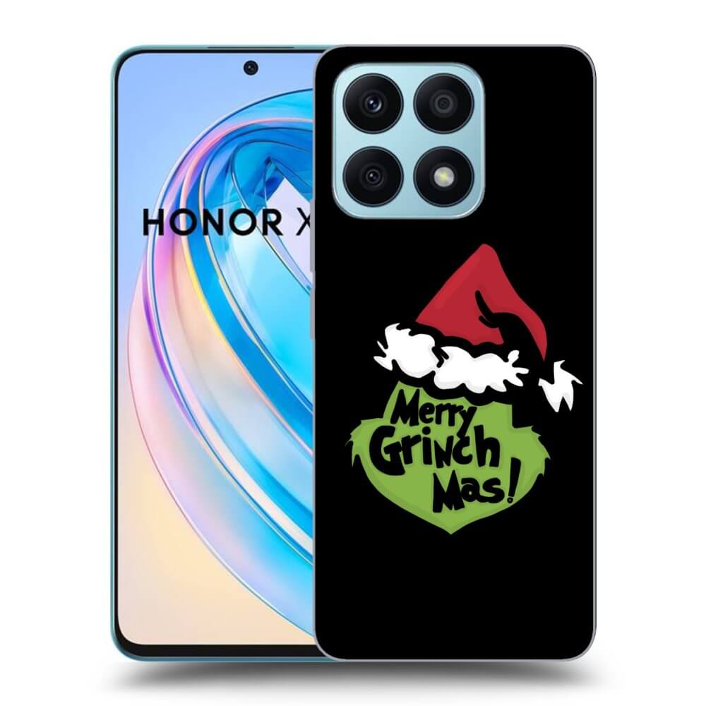 Picasee husă neagră din silicon pentru Honor X8a - Grinch 2