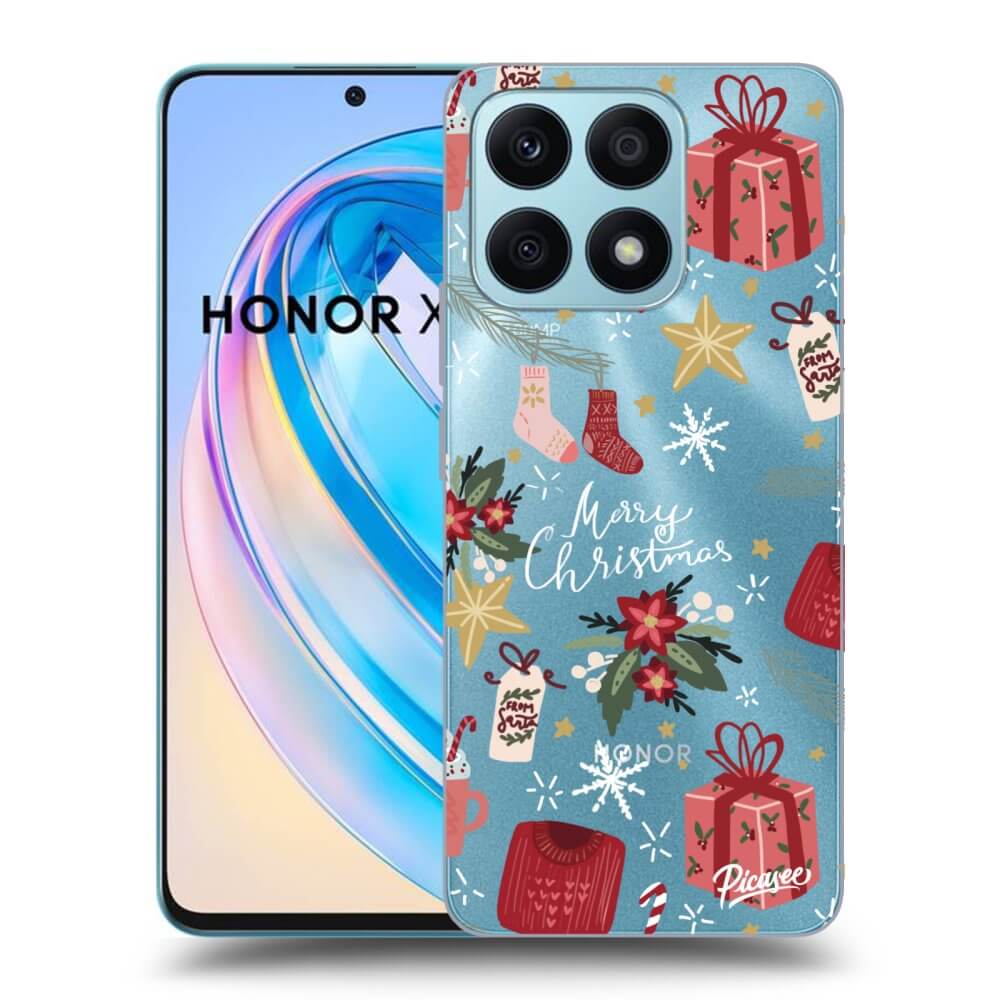 Picasee husă transparentă din silicon pentru Honor X8a - Christmas