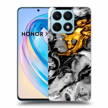 Picasee husă transparentă din silicon pentru Honor X8a - Black Gold 2
