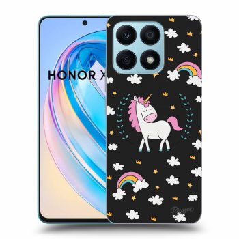 Picasee husă neagră din silicon pentru Honor X8a - Unicorn star heaven