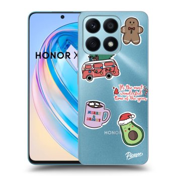 Picasee husă transparentă din silicon pentru Honor X8a - Christmas Stickers