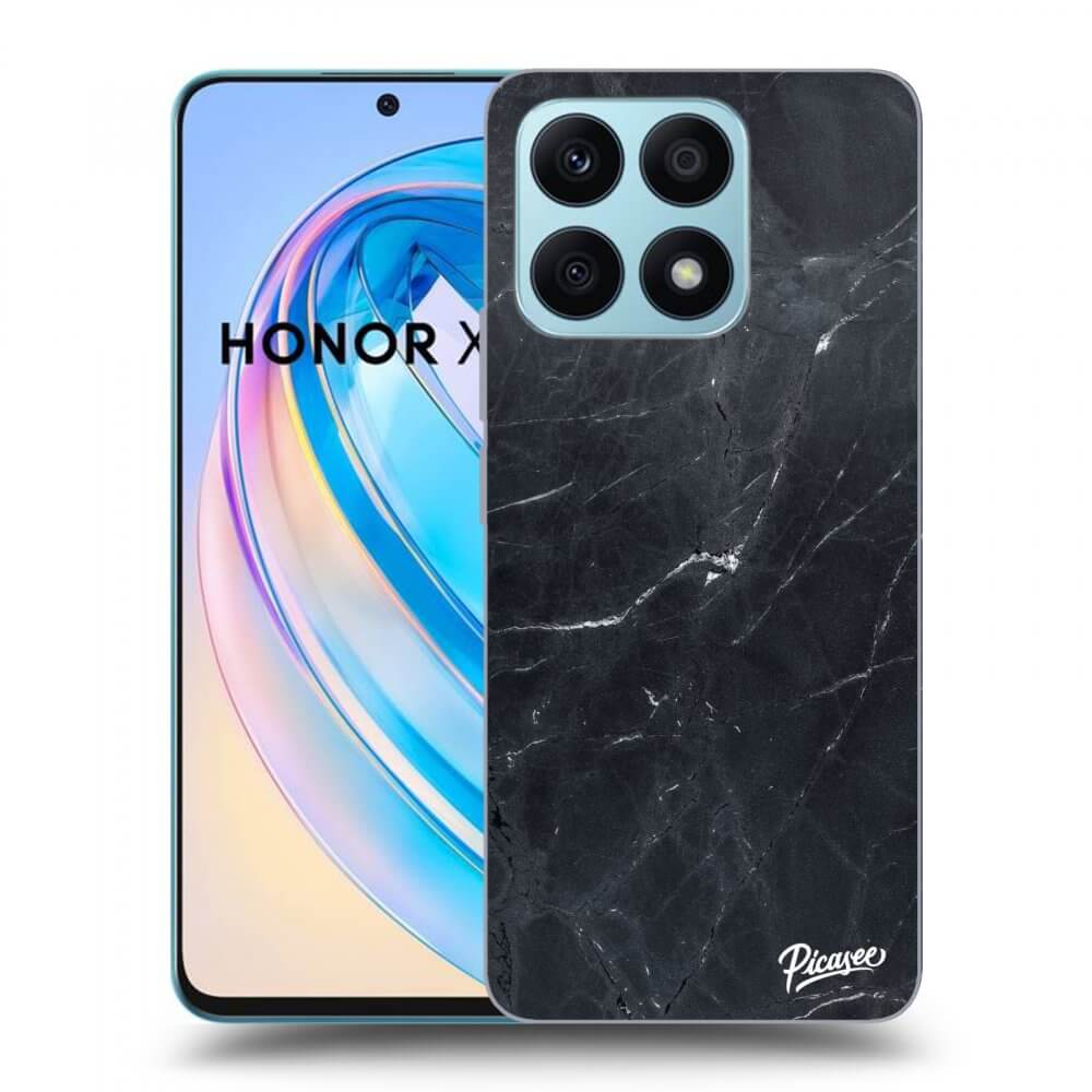 Picasee husă transparentă din silicon pentru Honor X8a - Black marble