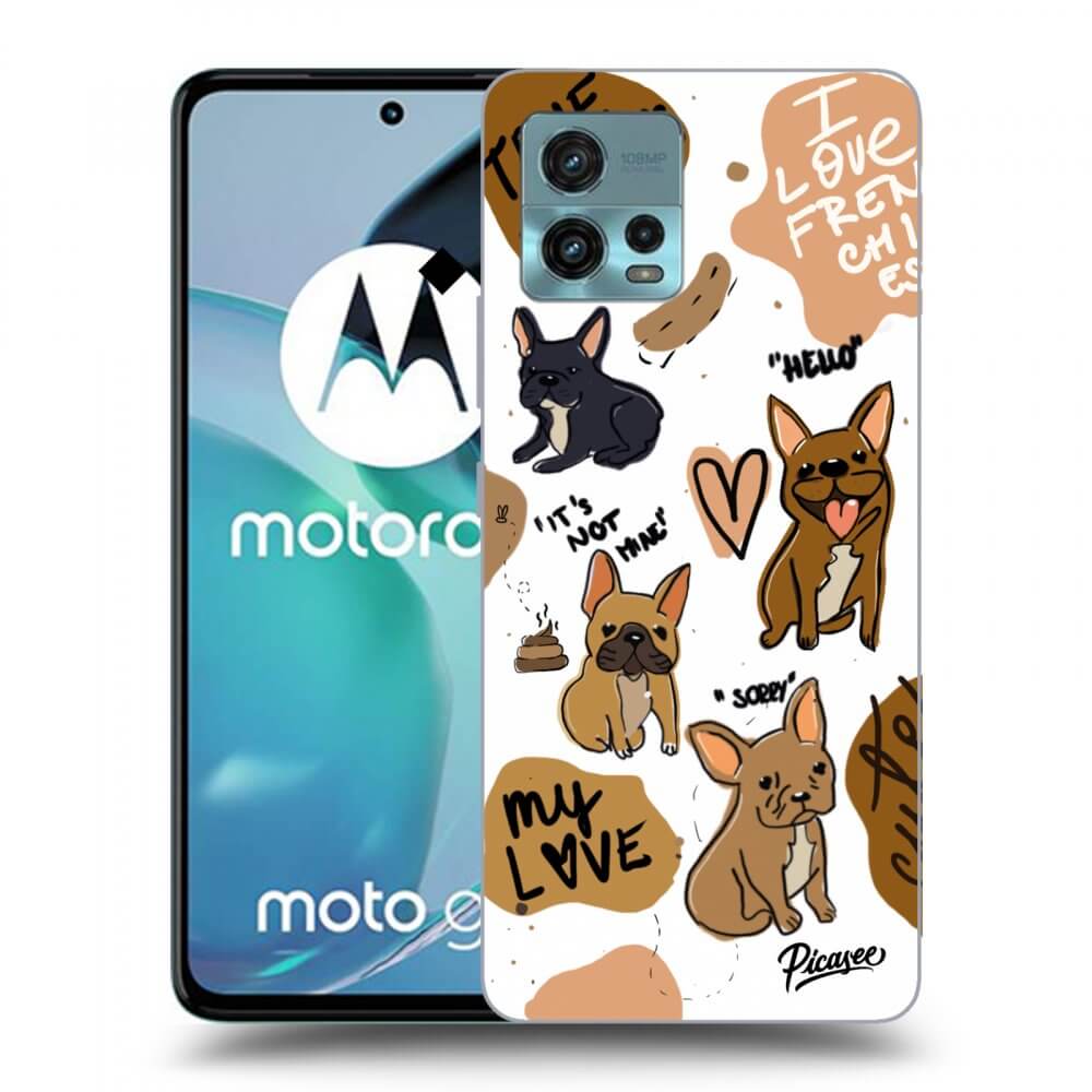 Picasee husă transparentă din silicon pentru Motorola Moto G72 - Frenchies