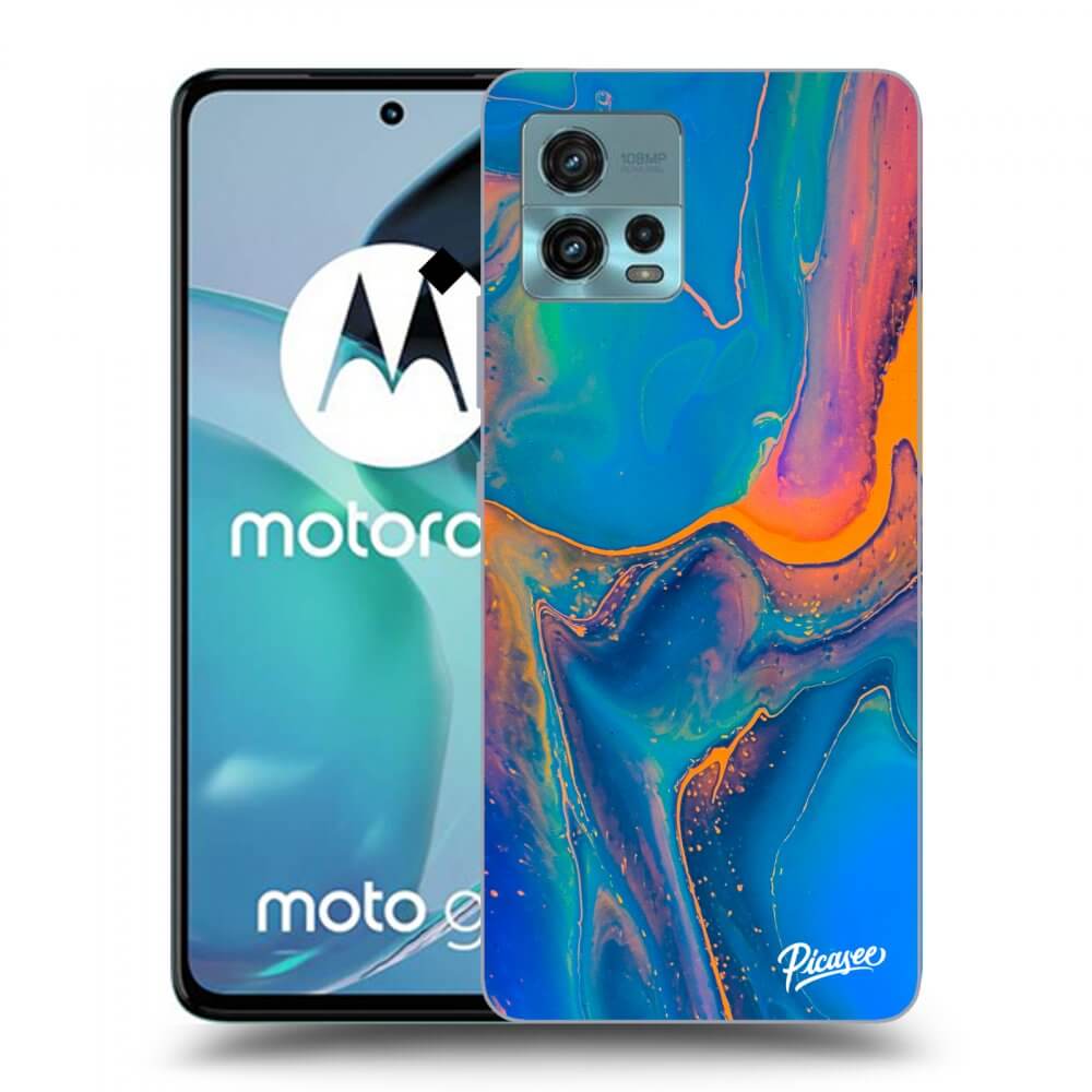 Picasee husă neagră din silicon pentru Motorola Moto G72 - Rainbow