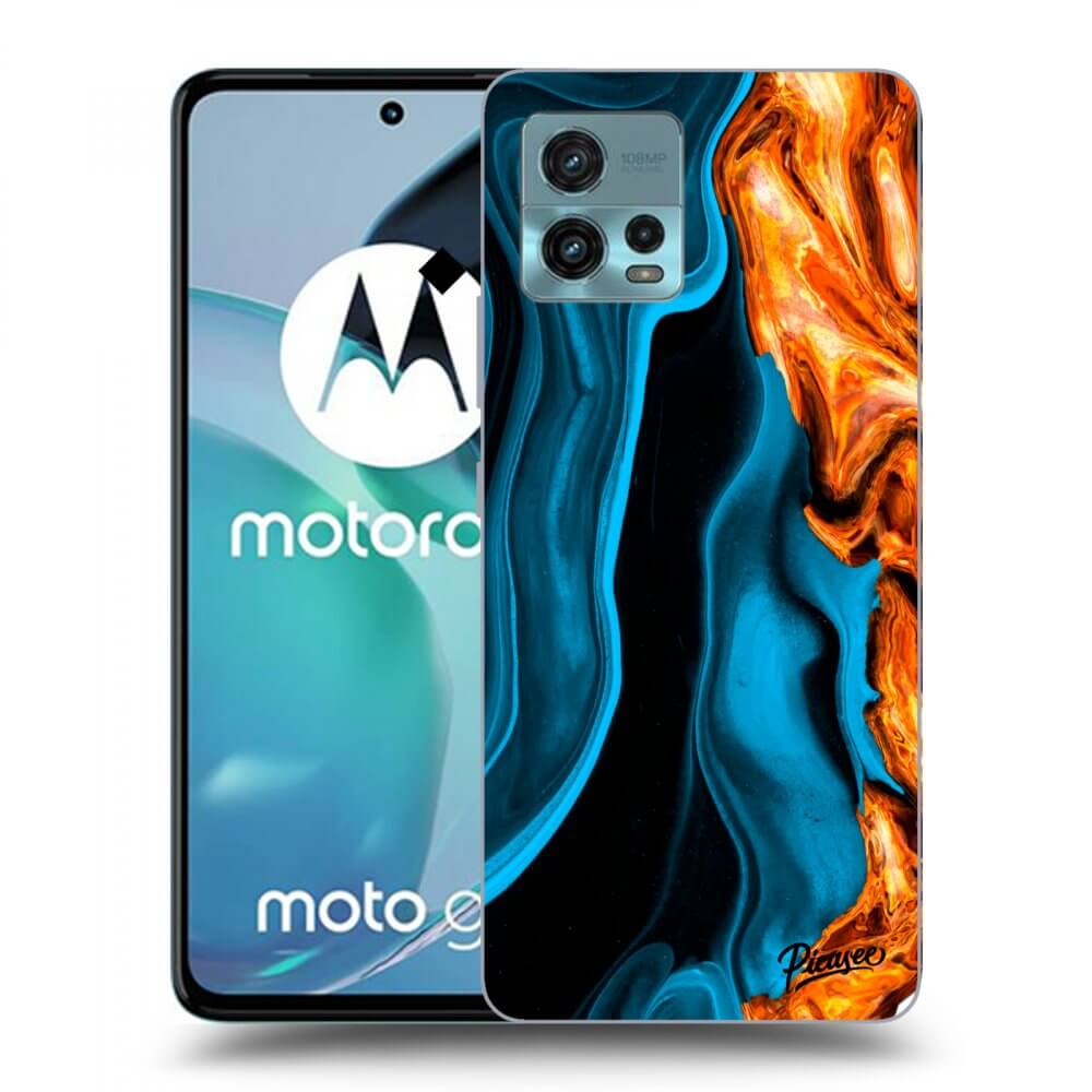 Picasee husă transparentă din silicon pentru Motorola Moto G72 - Gold blue