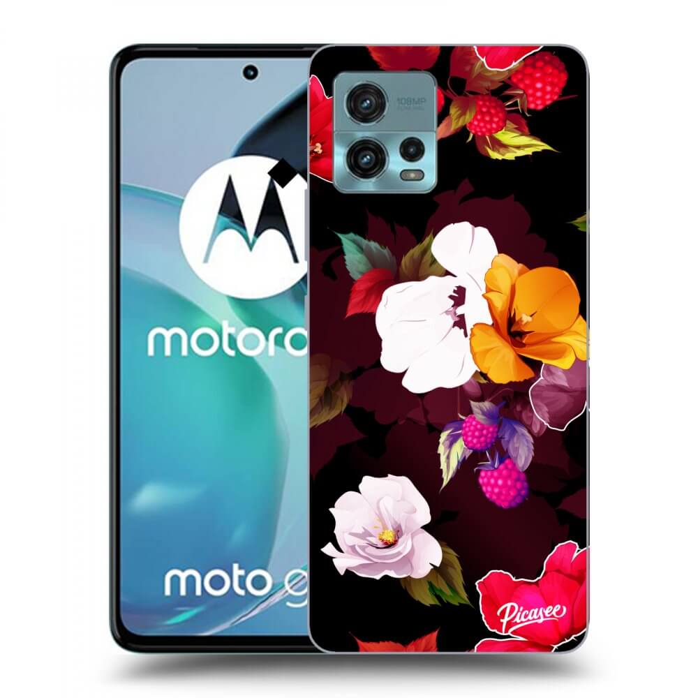 Picasee husă transparentă din silicon pentru Motorola Moto G72 - Flowers and Berries