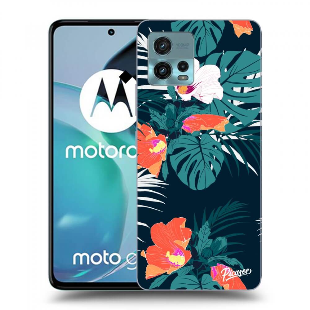 Picasee husă neagră din silicon pentru Motorola Moto G72 - Monstera Color