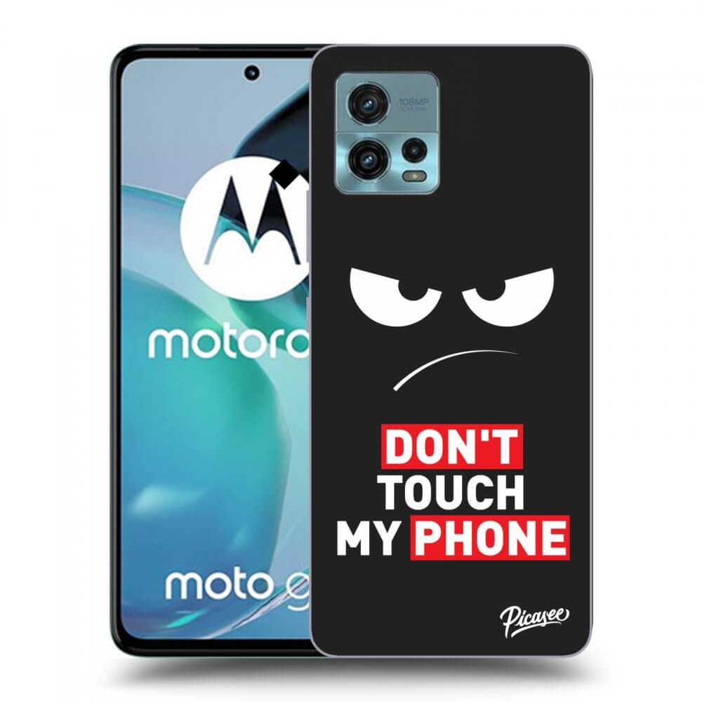 Picasee husă neagră din silicon pentru Motorola Moto G72 - Angry Eyes - Transparent