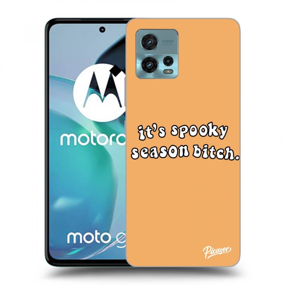 Picasee husă neagră din silicon pentru Motorola Moto G72 - Spooky season