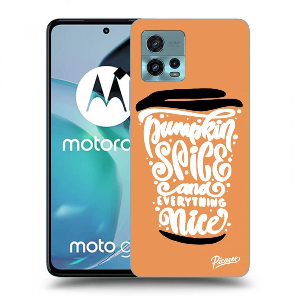 Picasee husă neagră din silicon pentru Motorola Moto G72 - Pumpkin coffee