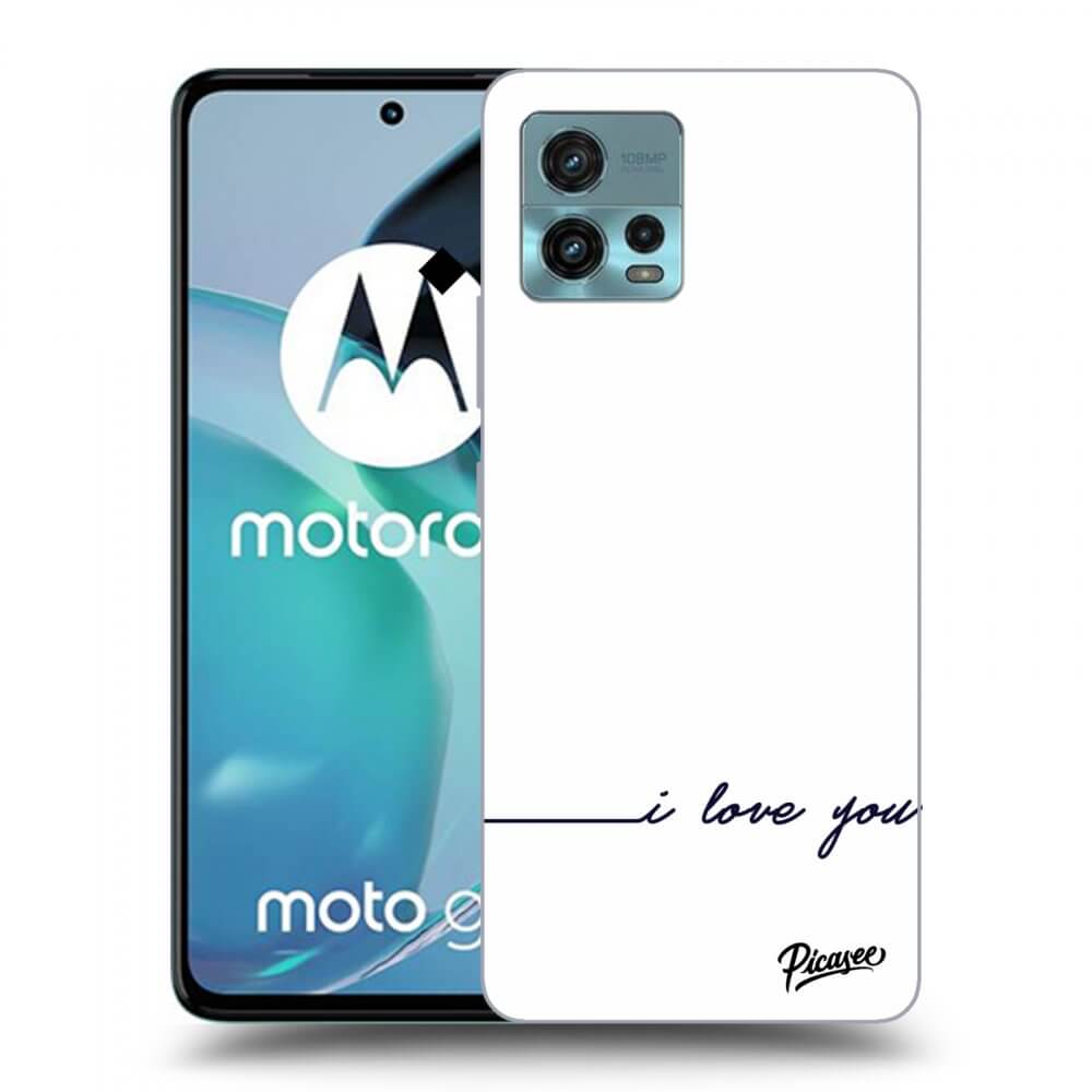 Picasee husă neagră din silicon pentru Motorola Moto G72 - I love you